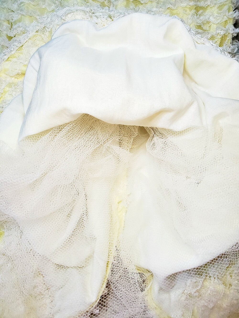 Vintage Yellow Lace Cottagecore Dress Romantic Prairie Coquette Bridgeton 1960's - Picture 9 of 12